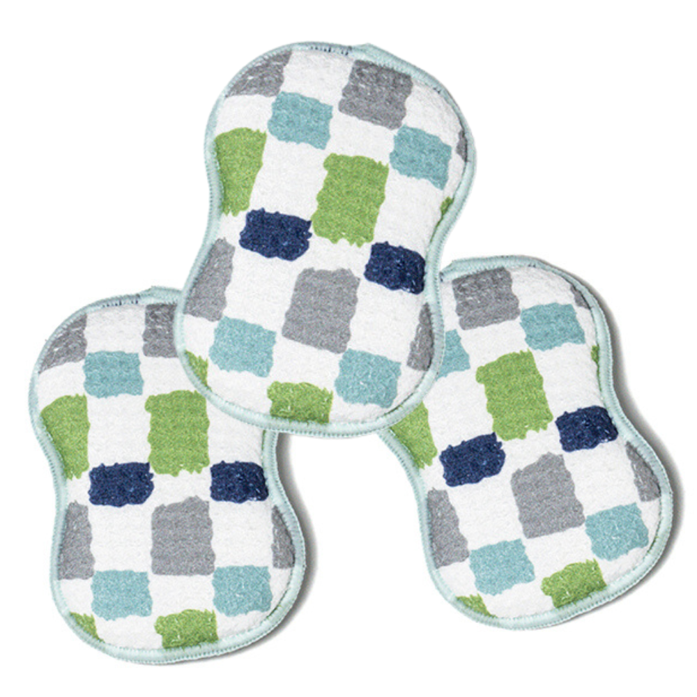 RE:usable Sponges (Set of 3) - Checkerboard