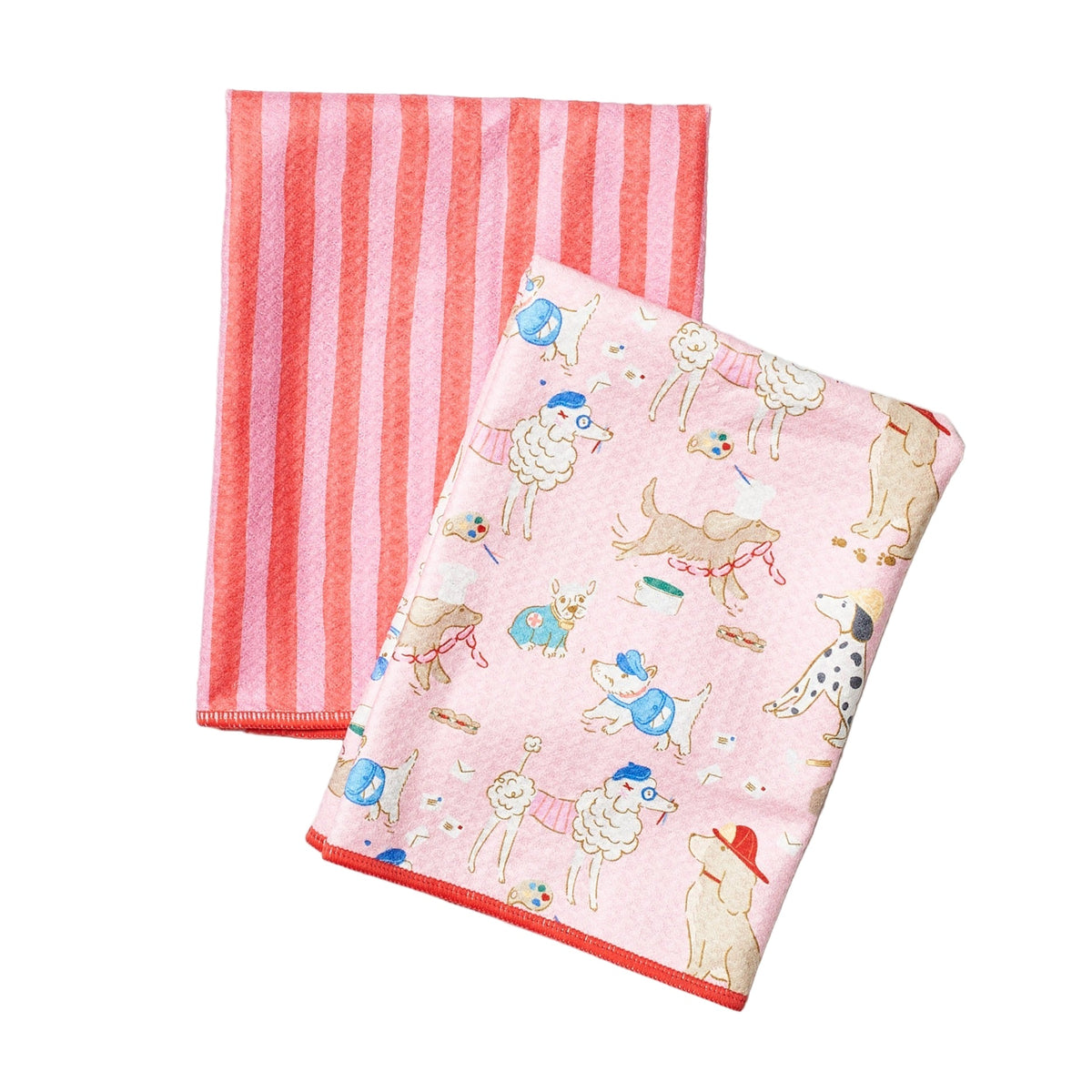 Double Duty (set of 2) reversible - Mable Tan Canine Caper - Once Again Home Co.