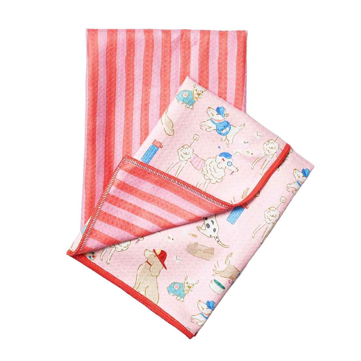 Double Duty (set of 2) reversible - Mable Tan Canine Caper - Once Again Home Co.