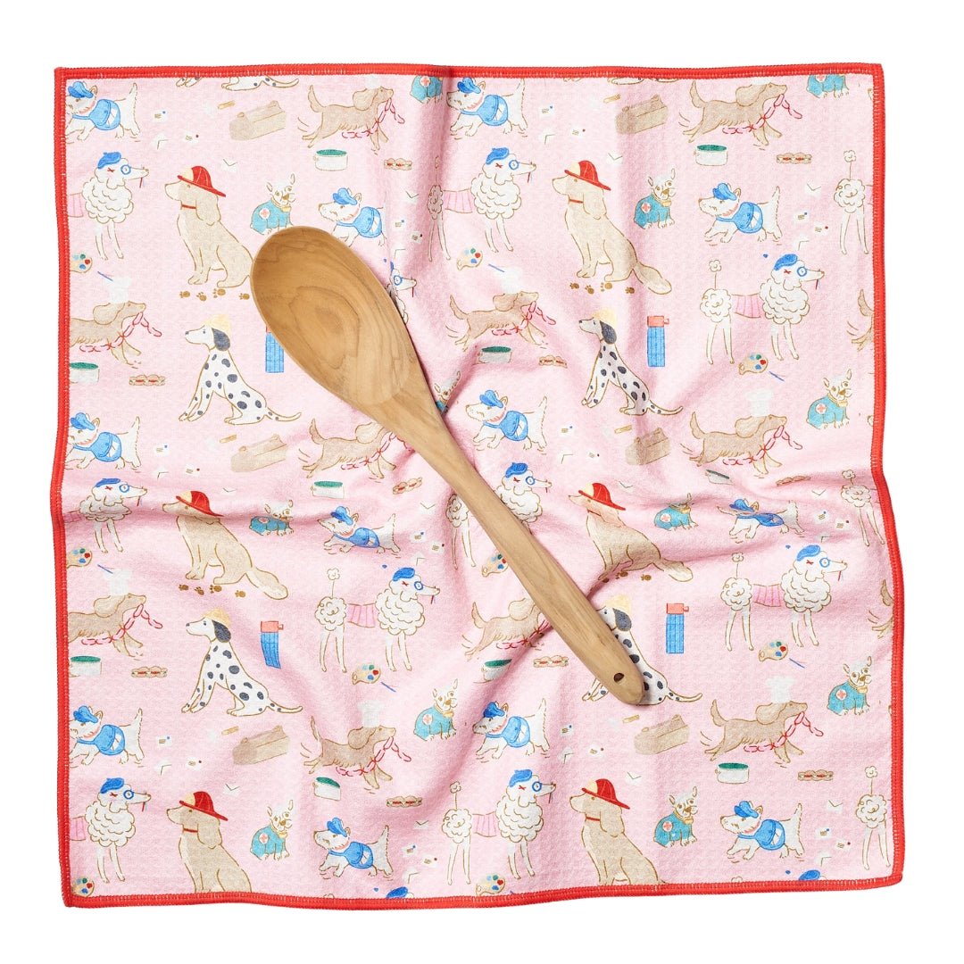 Double Duty (set of 2) reversible - Mable Tan Canine Caper - Once Again Home Co.