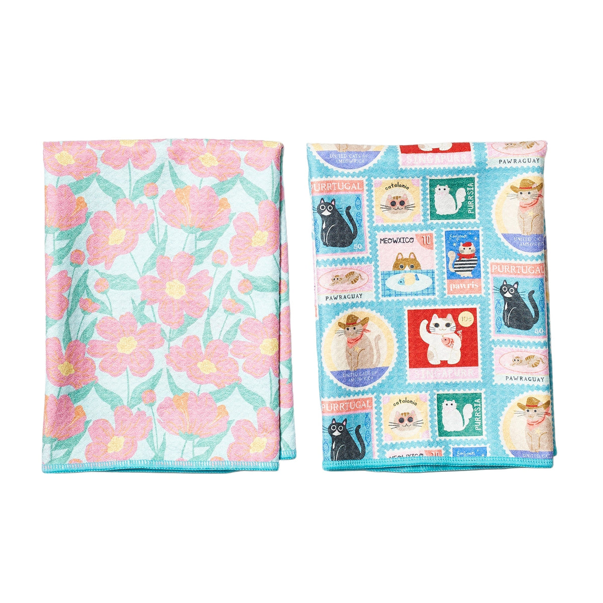 Double Duty (set of 2) reversible - Mable Tan Cat Mail - Once Again Home Co.