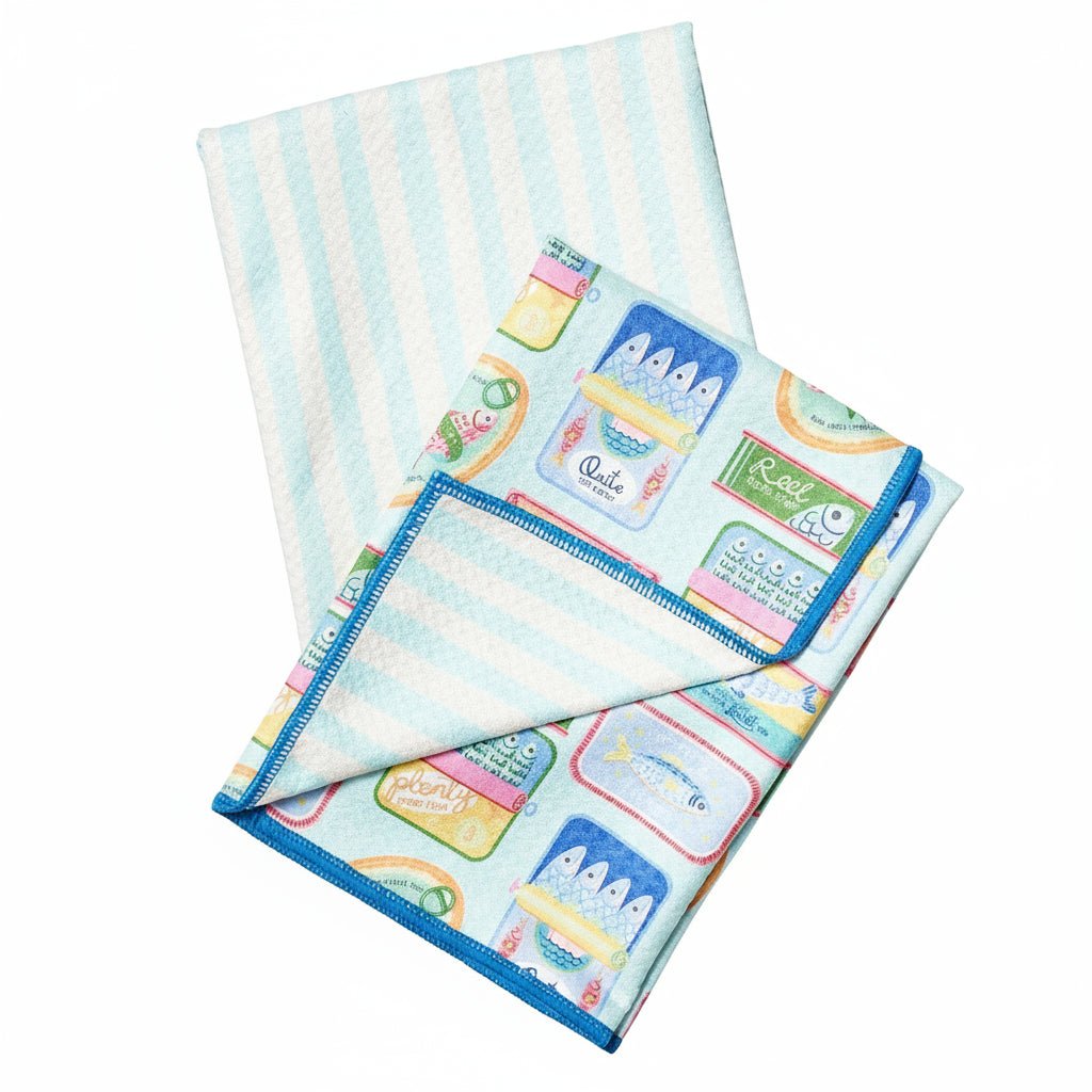 Double Duty (set of 2) reversible - Mable Tan Sardines - Once Again Home Co.