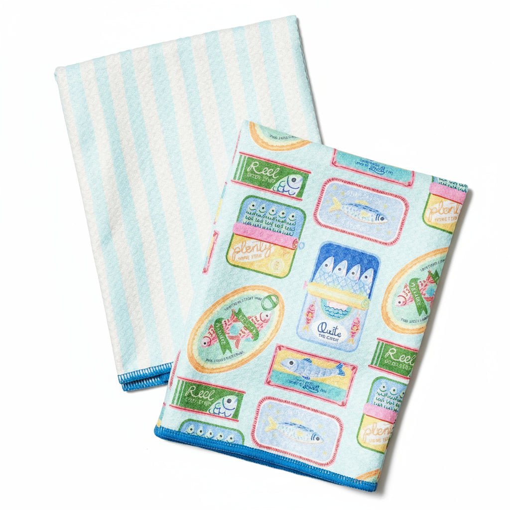 Double Duty (set of 2) reversible - Mable Tan Sardines - Once Again Home Co.