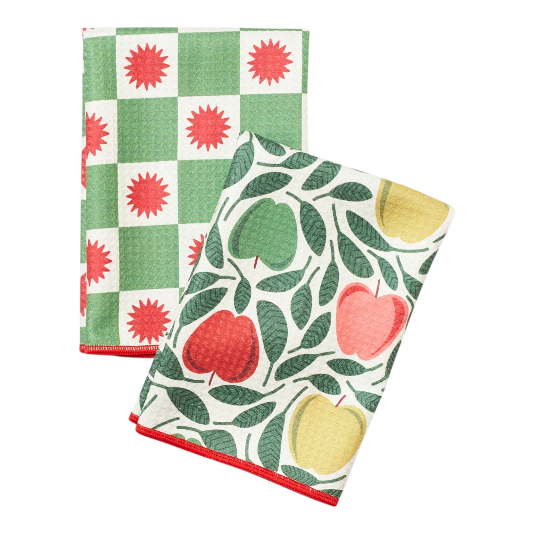 Double Duty (set of 2) reversible - Rebecca Jane Woolbright Happy Apple - Once Again Home Co.