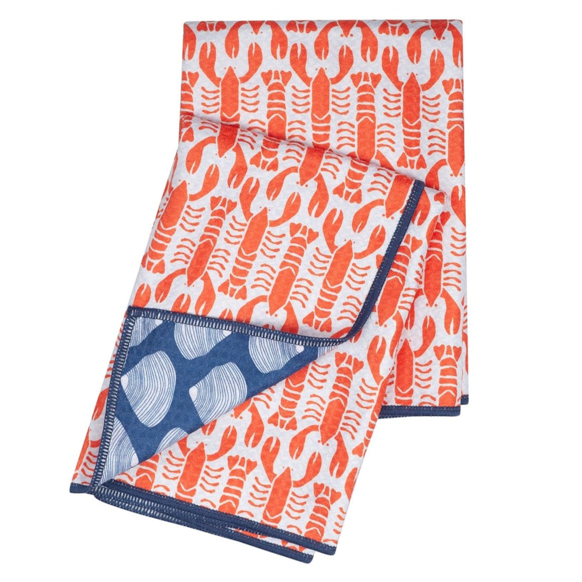 Double Duty Towel (set of 2) Reversible - Kate Nelligan Lobster - Once Again Home Co.