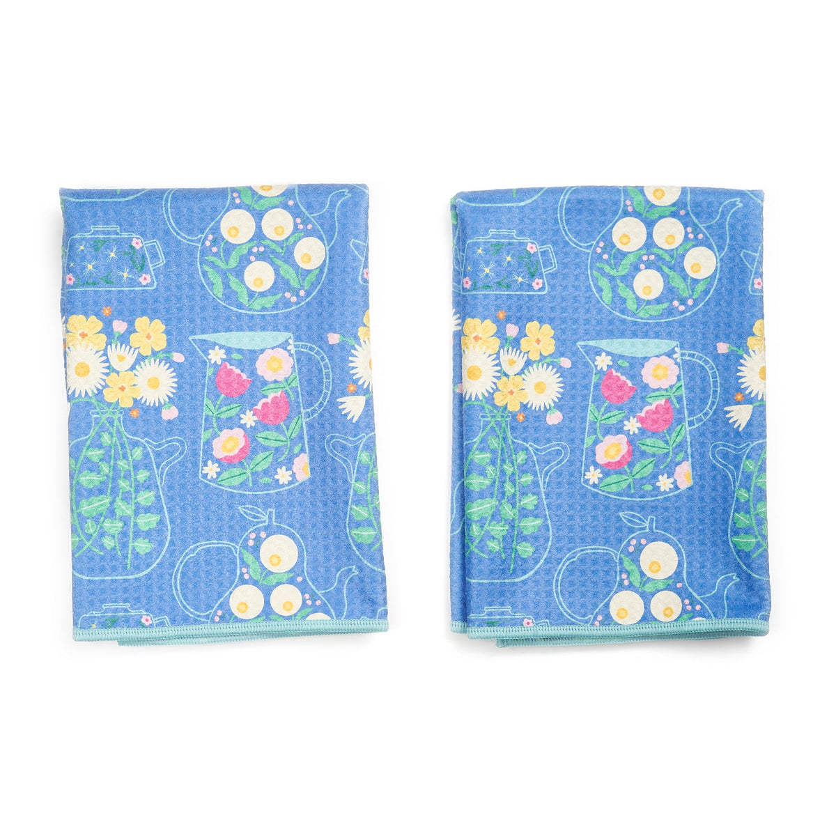 Double Duty Towel (set of 2) Reversible - MT Flower Teapot - Once Again Home Co.