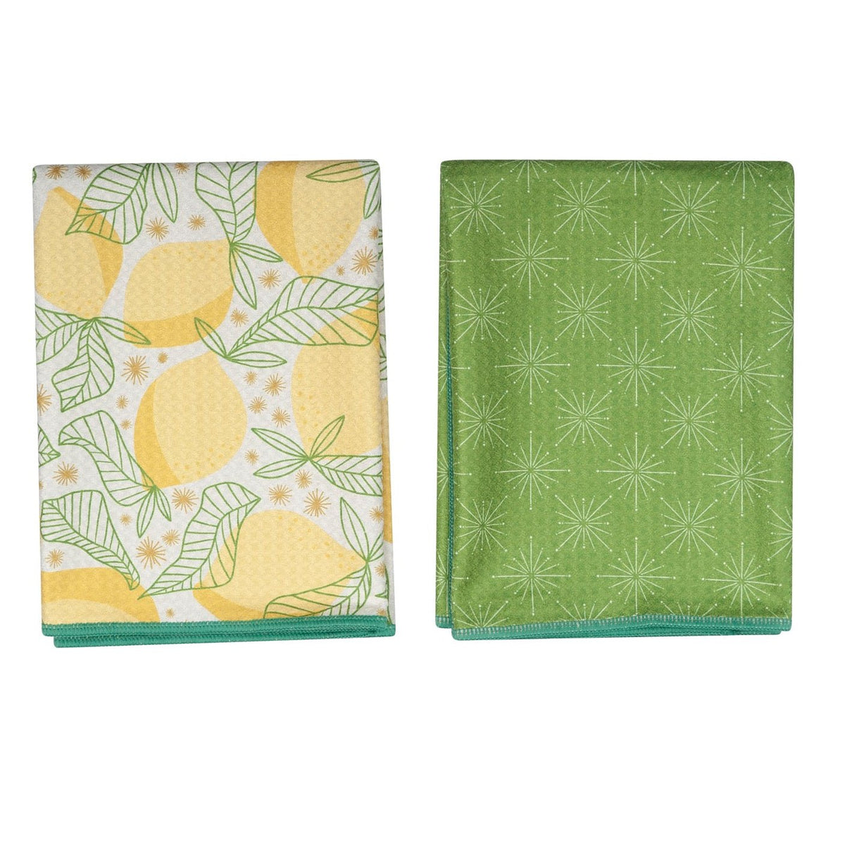 Double Duty Towel (set of 2) Reversible - Rebecca Jane Woolbright Lemon Sparkle - Once Again Home Co.