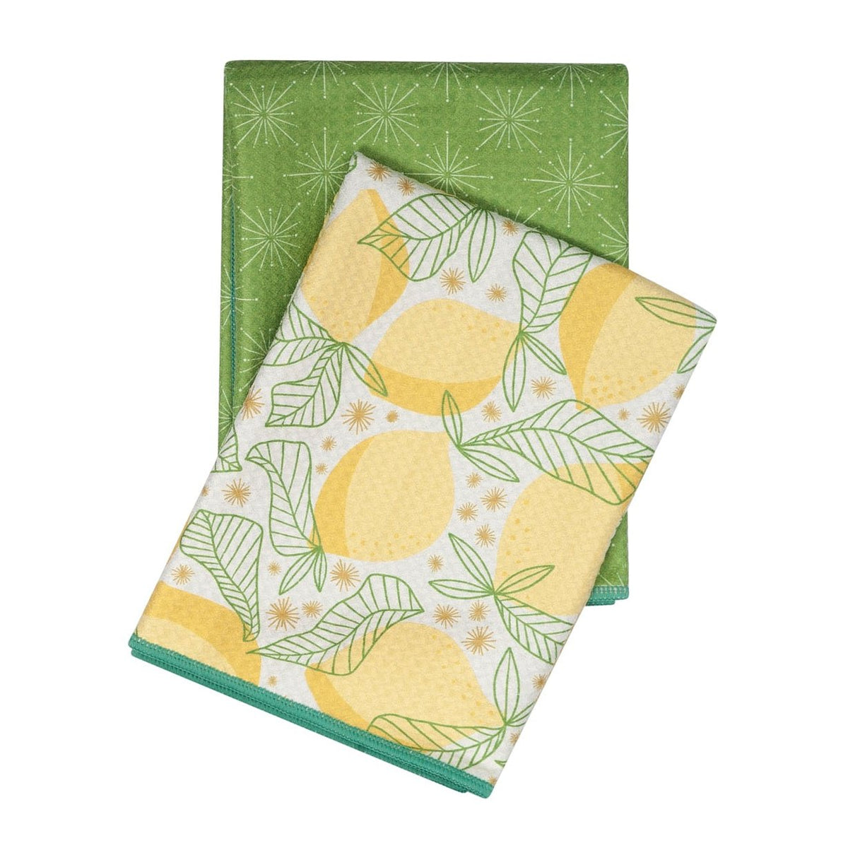 Double Duty Towel (set of 2) Reversible - Rebecca Jane Woolbright Lemon Sparkle - Once Again Home Co.