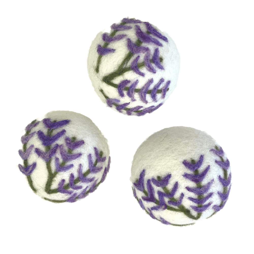Free Laundry Wool Dryer Balls - Set of 3 Lavender - Once Again Home Co.