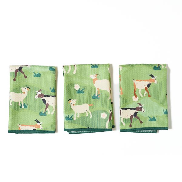 Mini-serviettes Mighty (lot de 3) - Défilé de chèvres