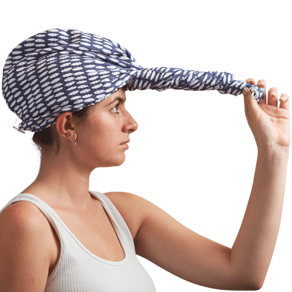 Hair Towel Wrap - Beans in Navy - Once Again Home Co.