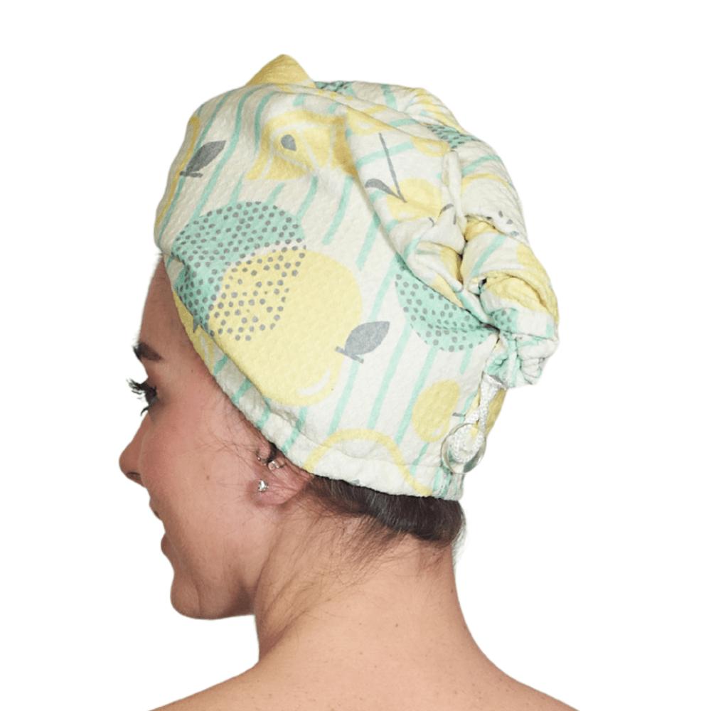 Hair Towel Wrap Double Sided - Heather Jacobs Cutie Fruitie - Once Again Home Co.