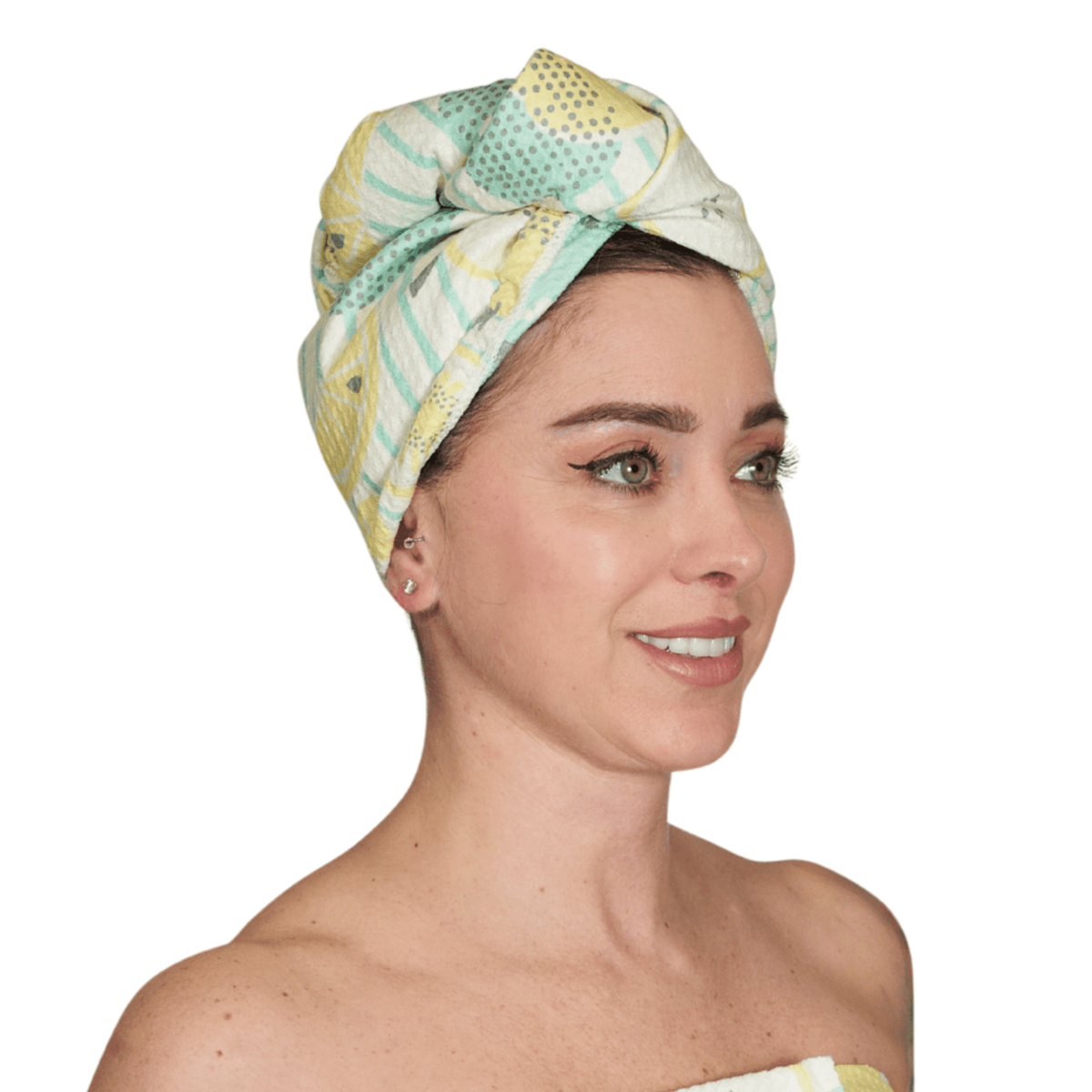 Hair Towel Wrap Double Sided - Heather Jacobs Cutie Fruitie - Once Again Home Co.