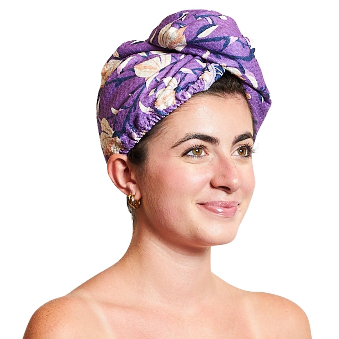Hair Towel Wrap Double Sided - Janine Lecour Magnolia - Once Again Home Co.