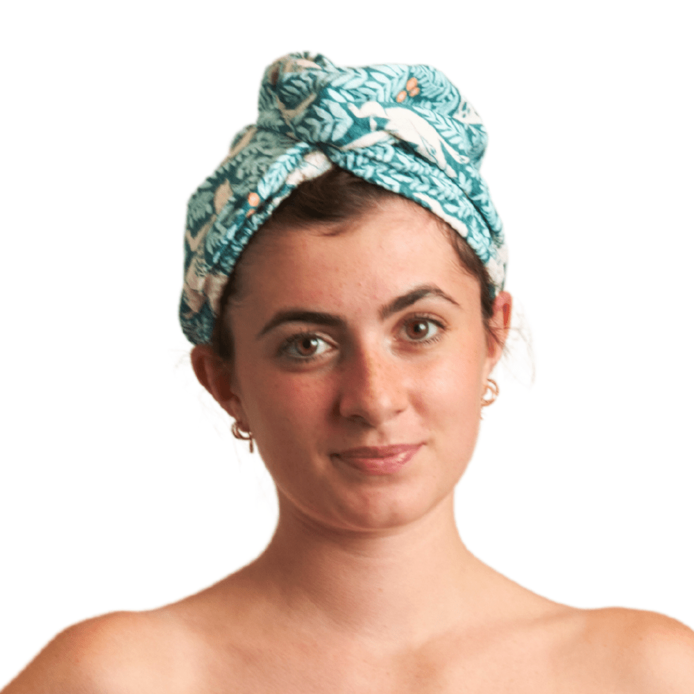 Hair Towel Wrap Double Sided - Nuthatch Dog Park - Once Again Home Co.