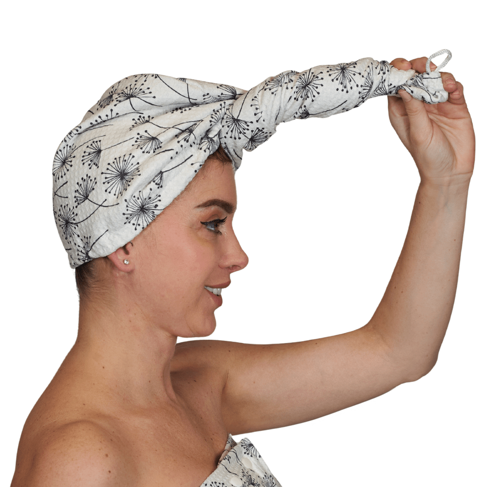 Hair Towel Wrap Double Sided - Signature Collection Whispers - Once Again Home Co.