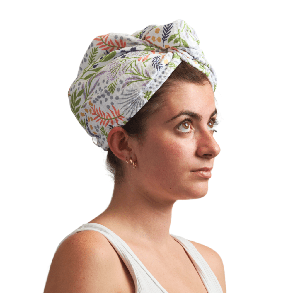 Hair Towel Wrap - Inca Floral in Lilac - Once Again Home Co.