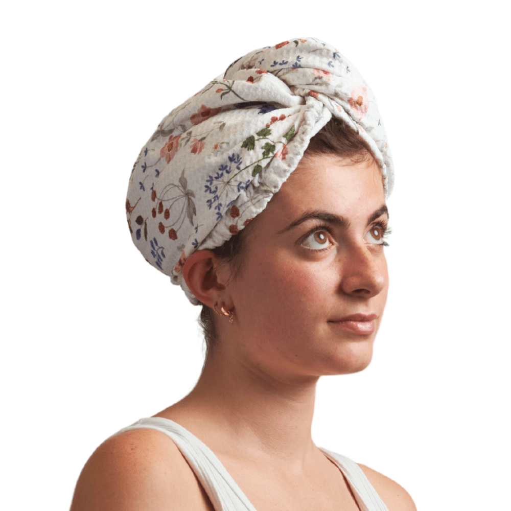 Hair Towel Wrap - Serenity Floral - Once Again Home Co.