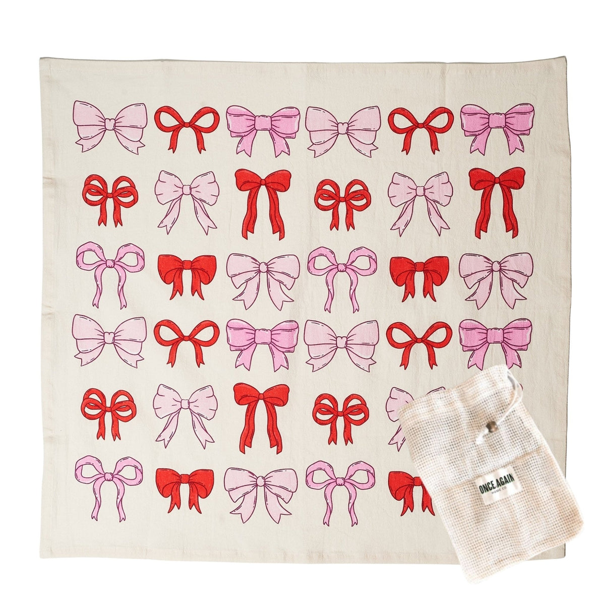 Heritage Organic Towel Set - Bows and Bows - Once Again Home Co.