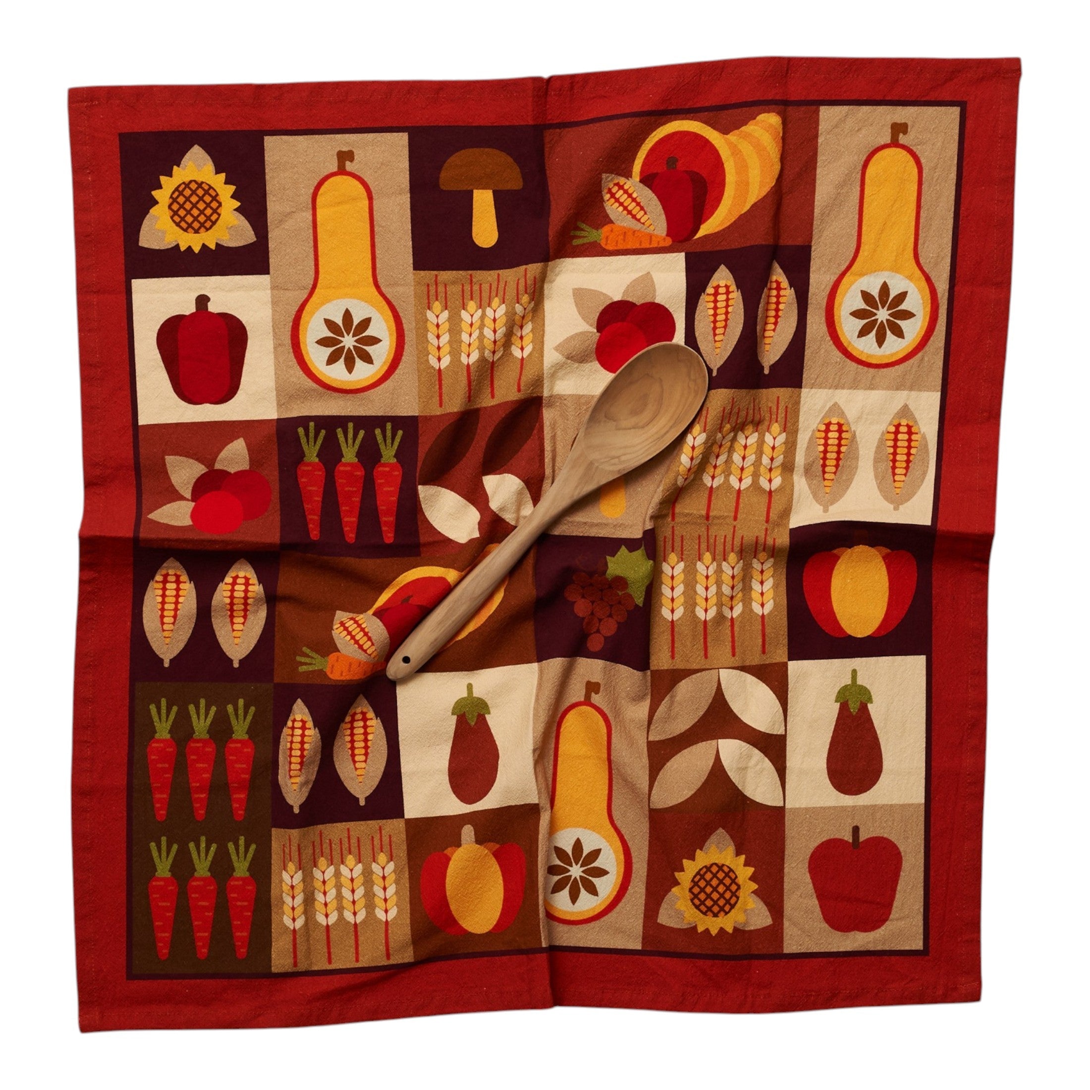 Heritage Organic Towel Set - Harvest Collage - Once Again Home Co.