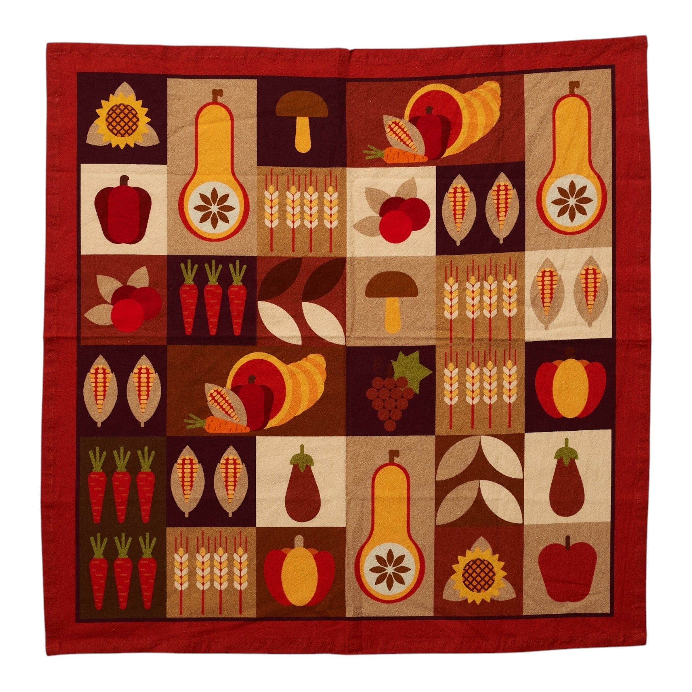 Heritage Organic Towel Set - Harvest Collage - Once Again Home Co.