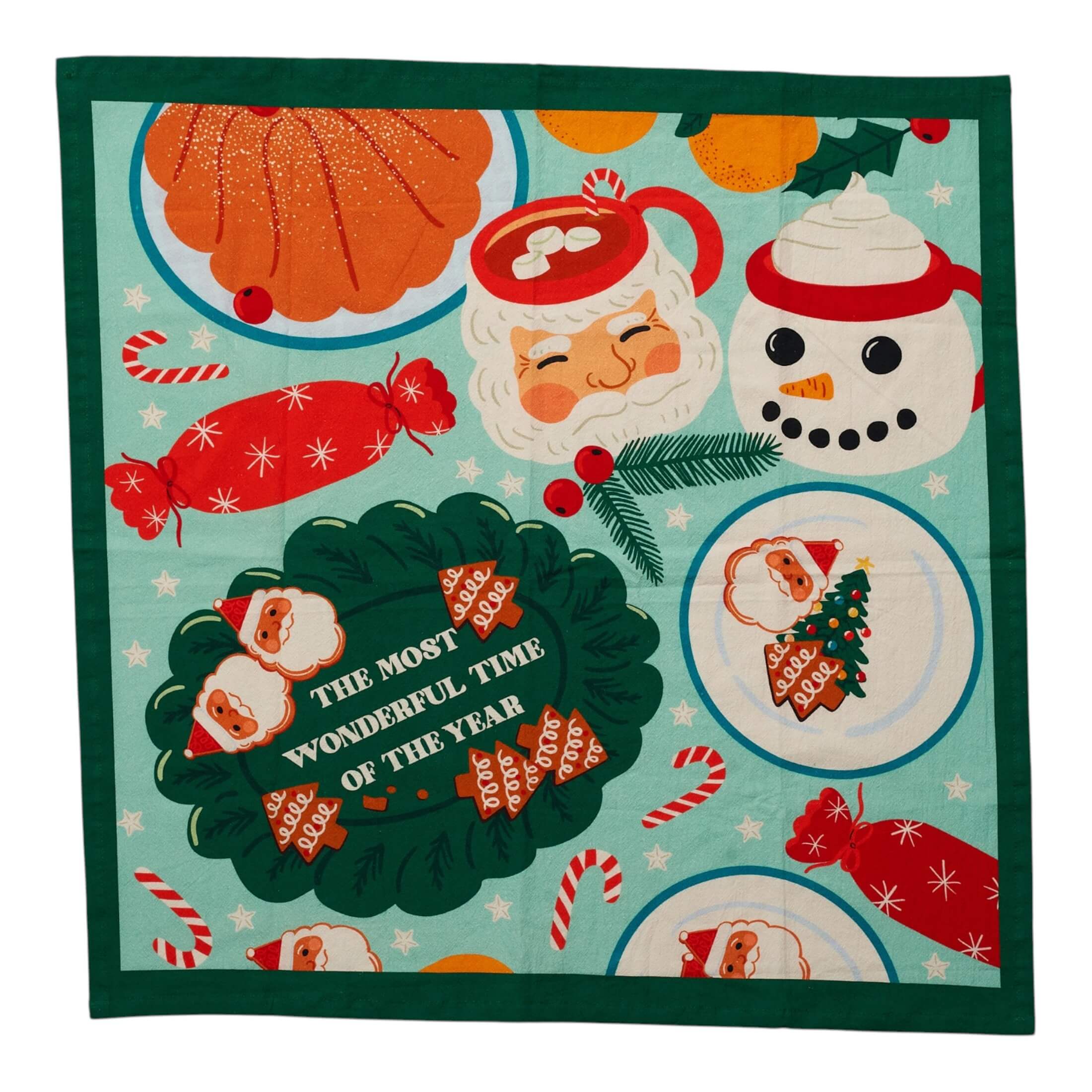 Heritage Organic Towel Set - Mable Tan Christmas Table - Once Again Home Co.