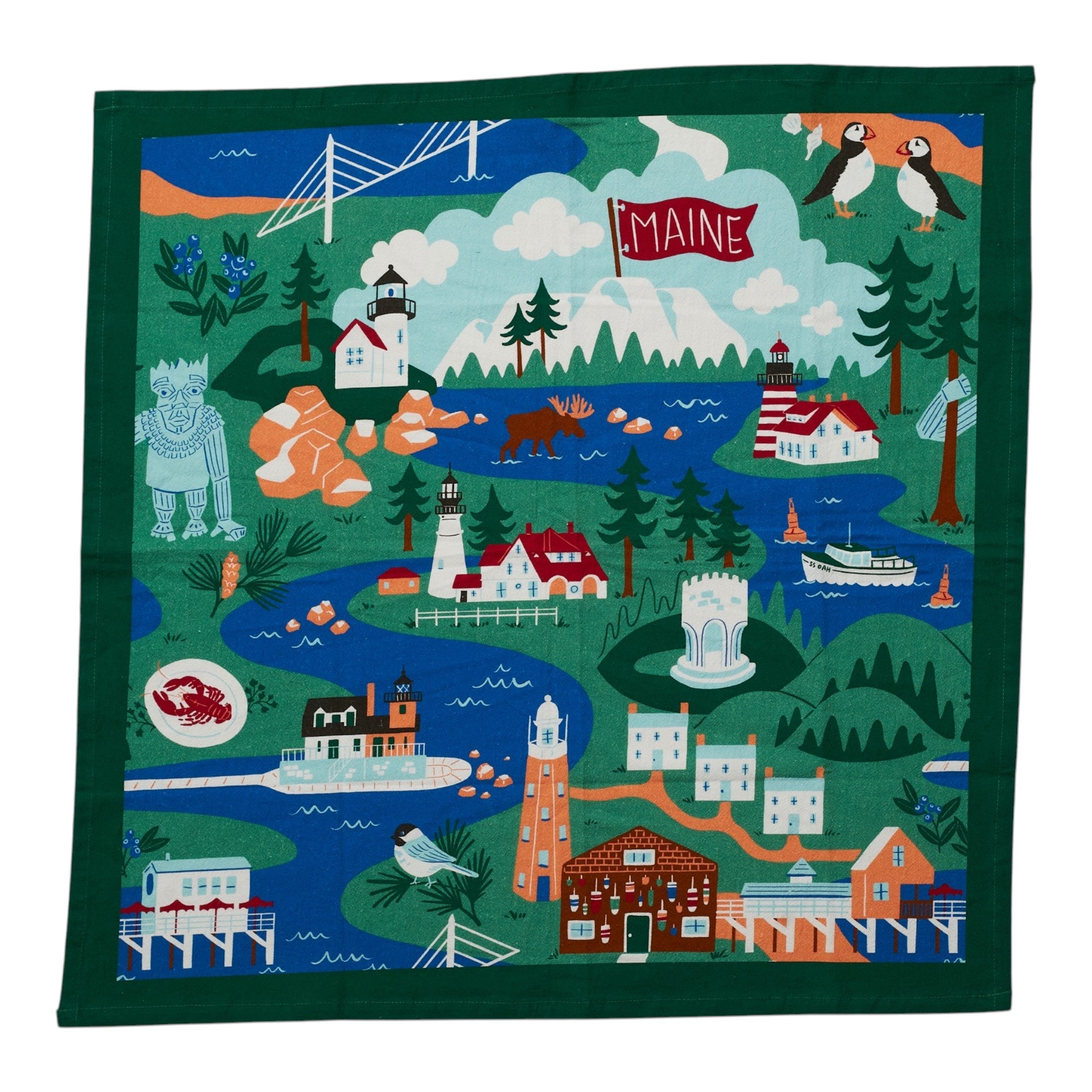 Heritage Organic Towel Set - Maine State - Once Again Home Co.