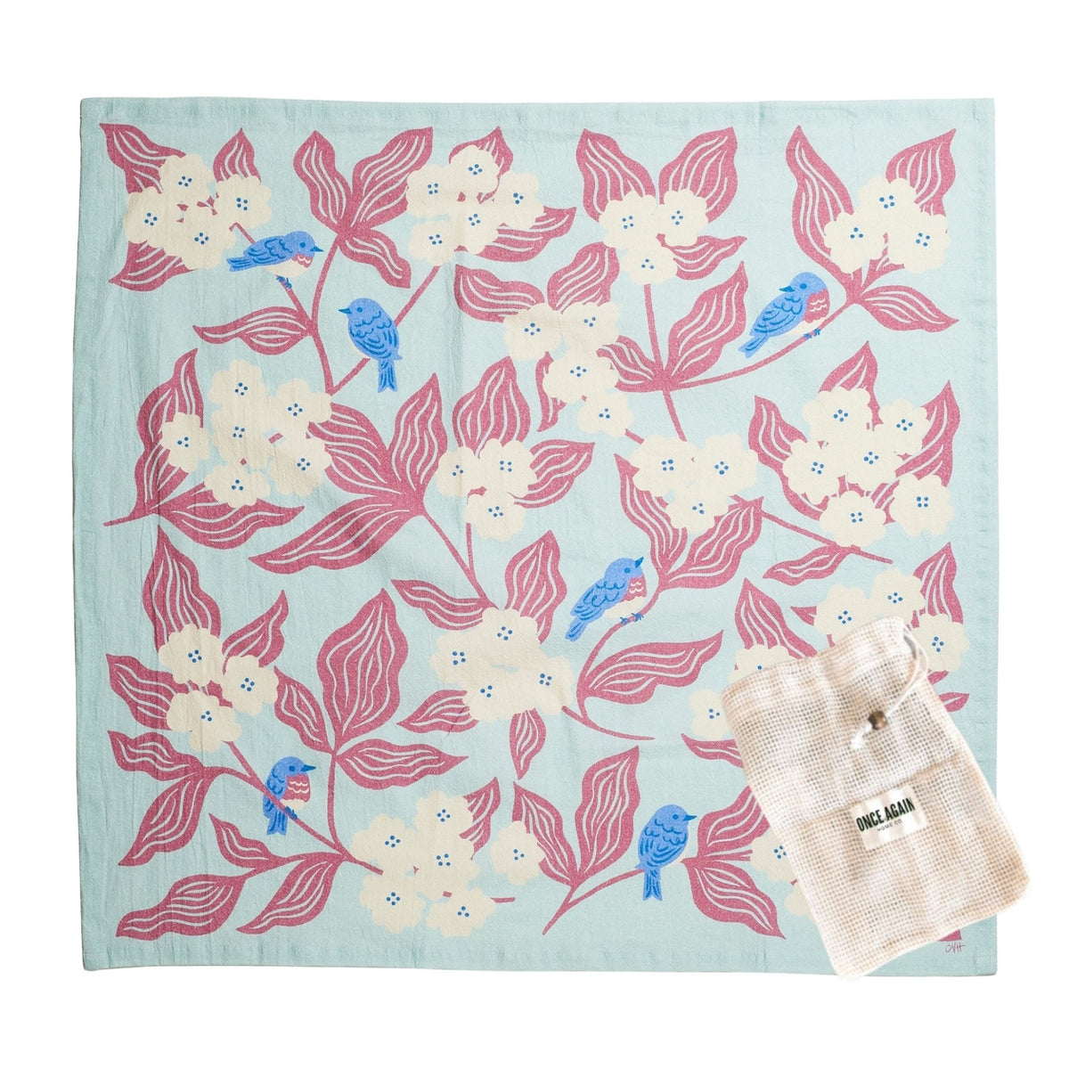 Heritage Organic Towel Set - Nuthatch Birdie - Once Again Home Co.
