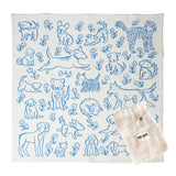 Heritage Organic Towel Set - Nuthatch Dog Sketch - Once Again Home Co.