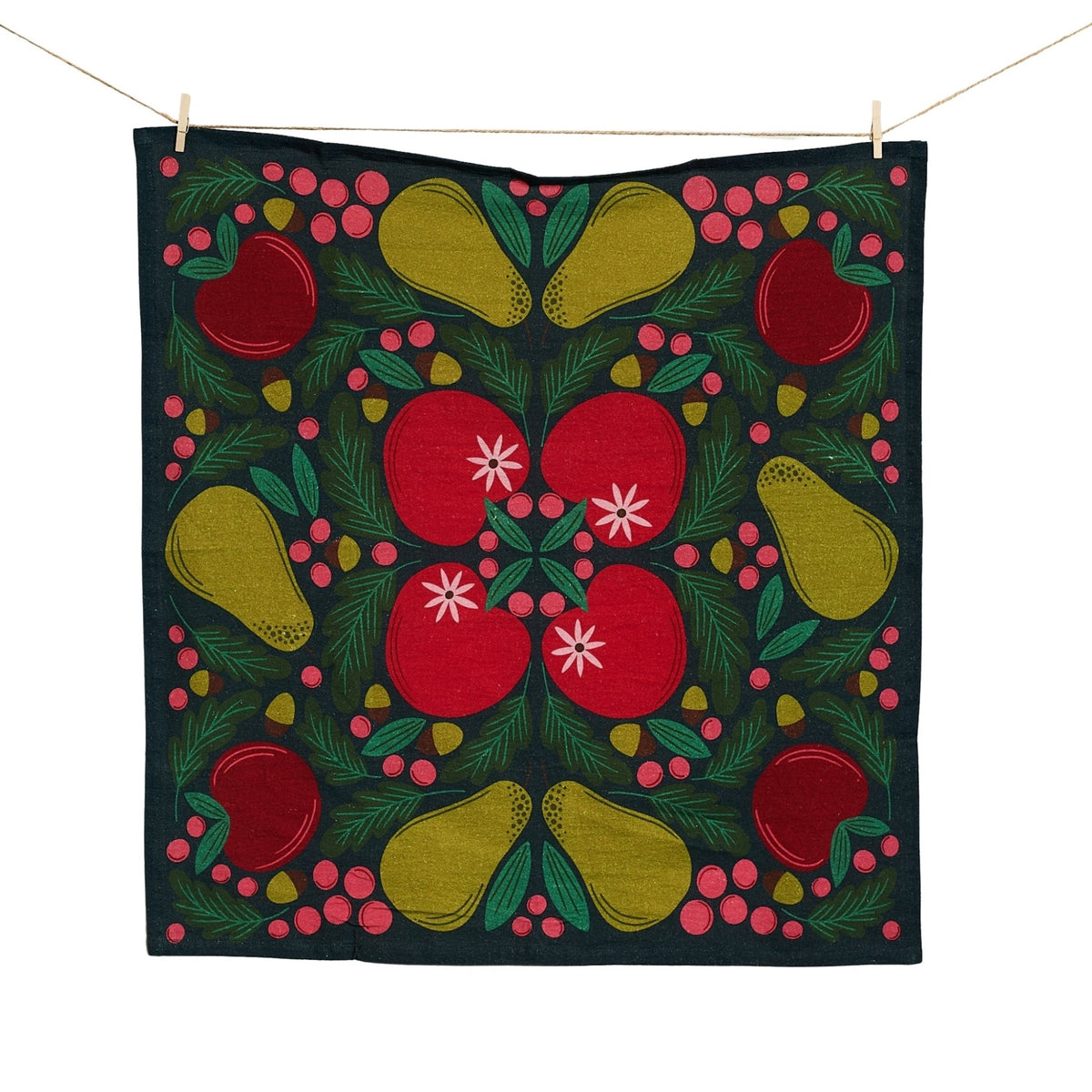 Heritage Organic Towel Set - Rebecca Jane Woolbright Folky Fruit - Once Again Home Co.