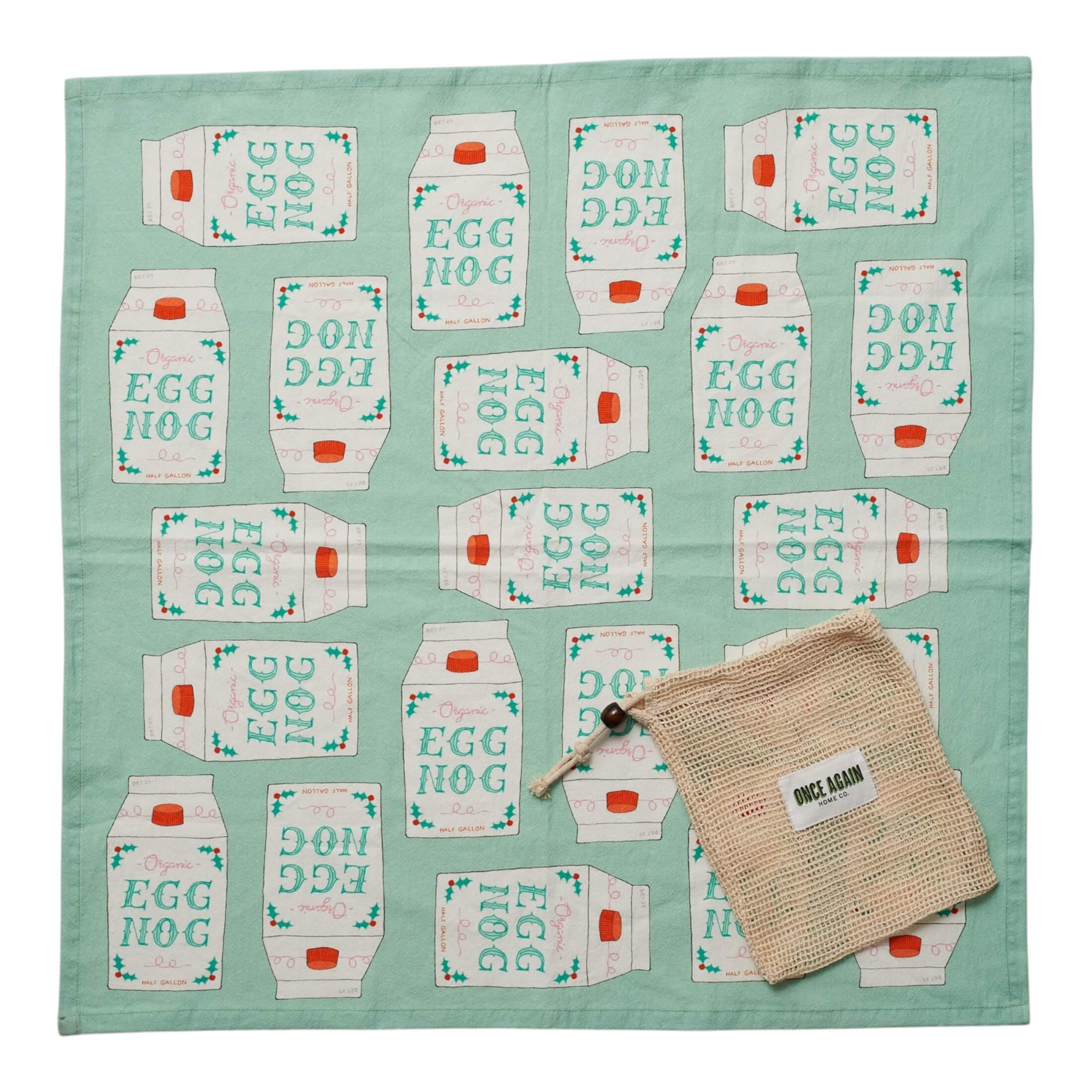 Heritage Organic Towel Set - Sara Fitz Egg Nog - Once Again Home Co.