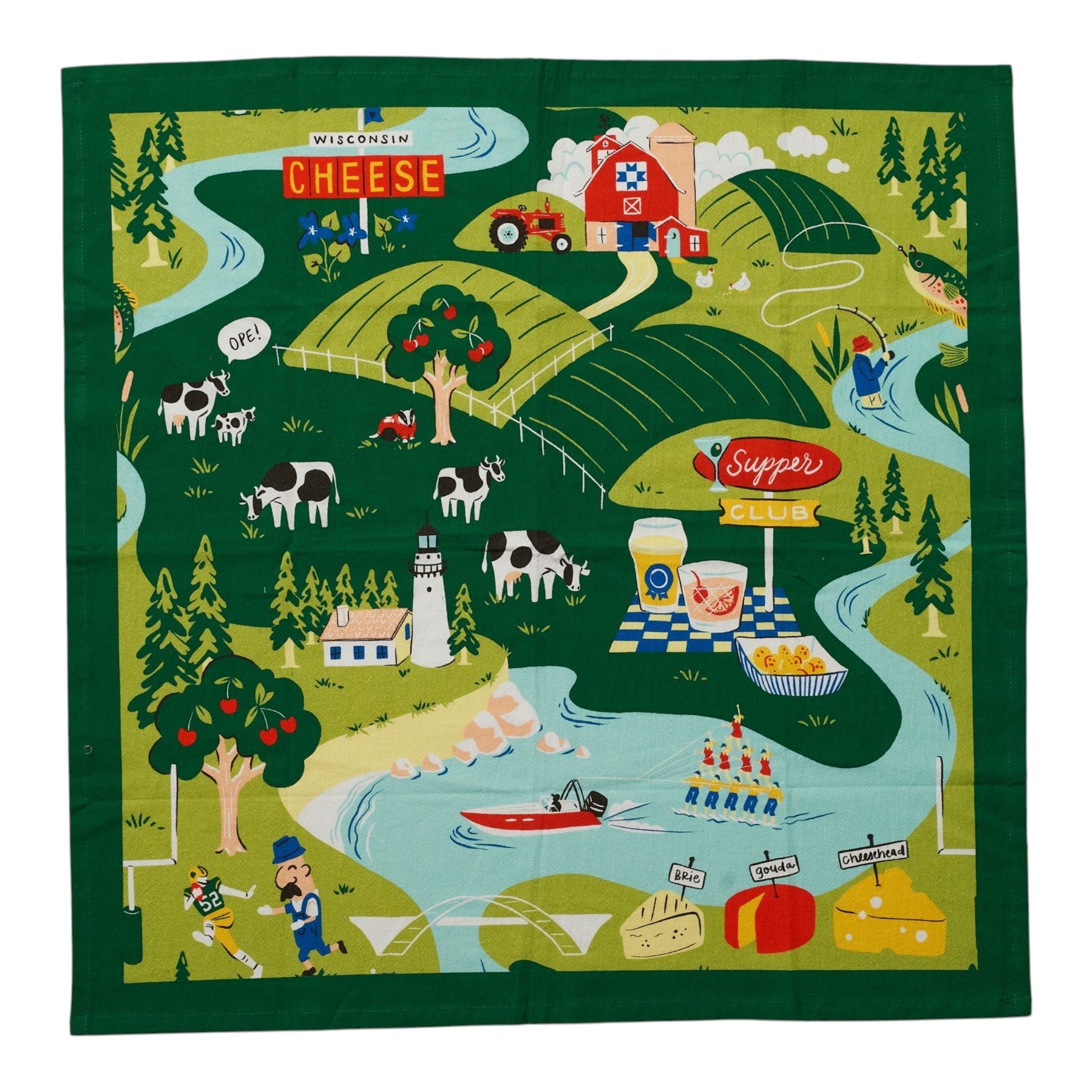 Heritage Organic Towel Set - Wisconsin State - Once Again Home Co.