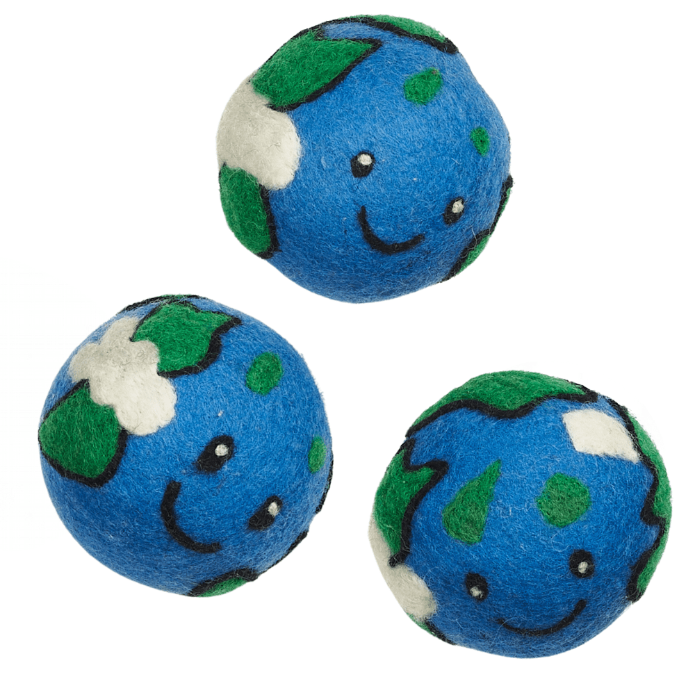 Laundry Wool Dryer Balls - Set of 3 Earth - Once Again Home Co.