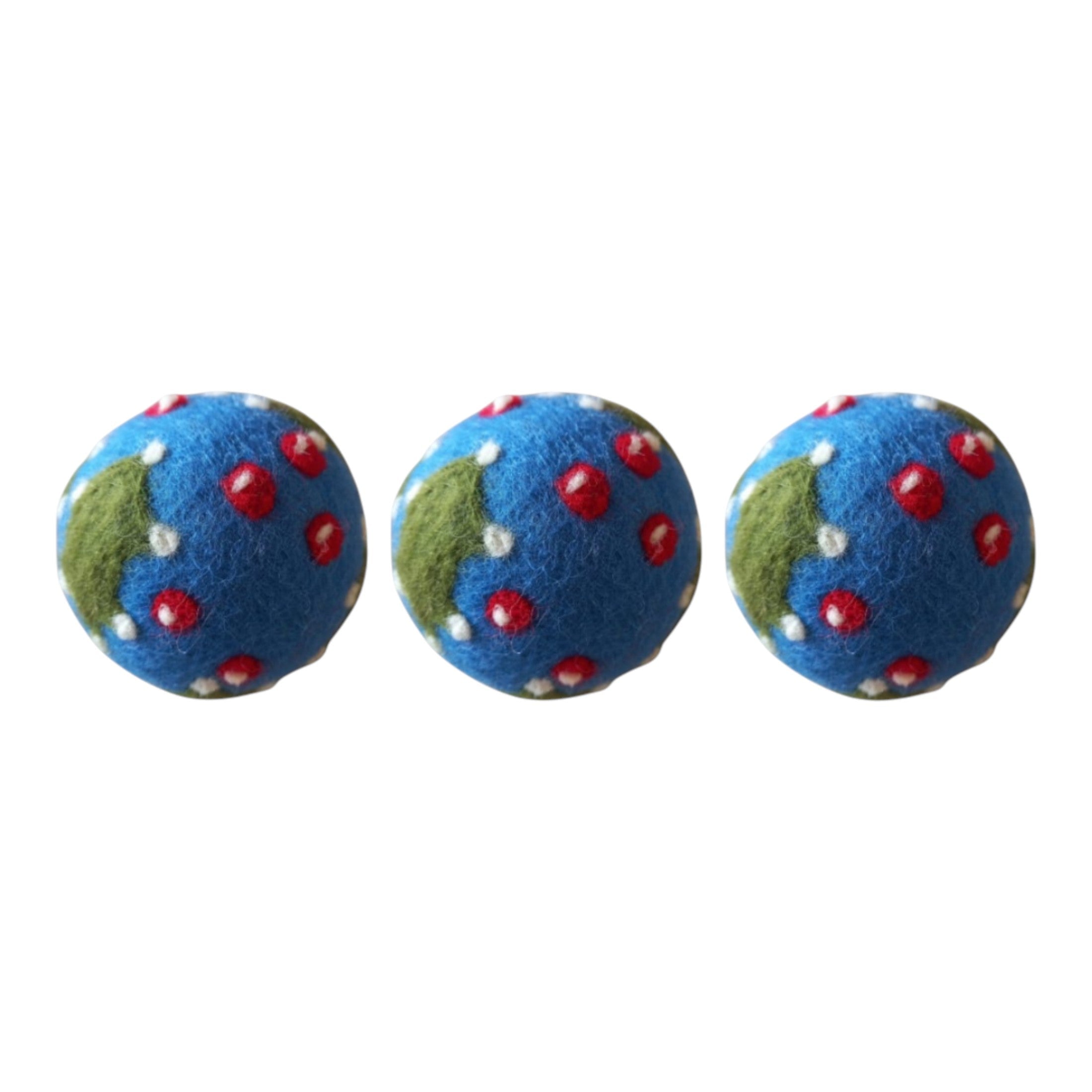 Laundry Wool Dryer Balls - Set of 3 Mary Engelbreit Holly - Once Again Home Co.