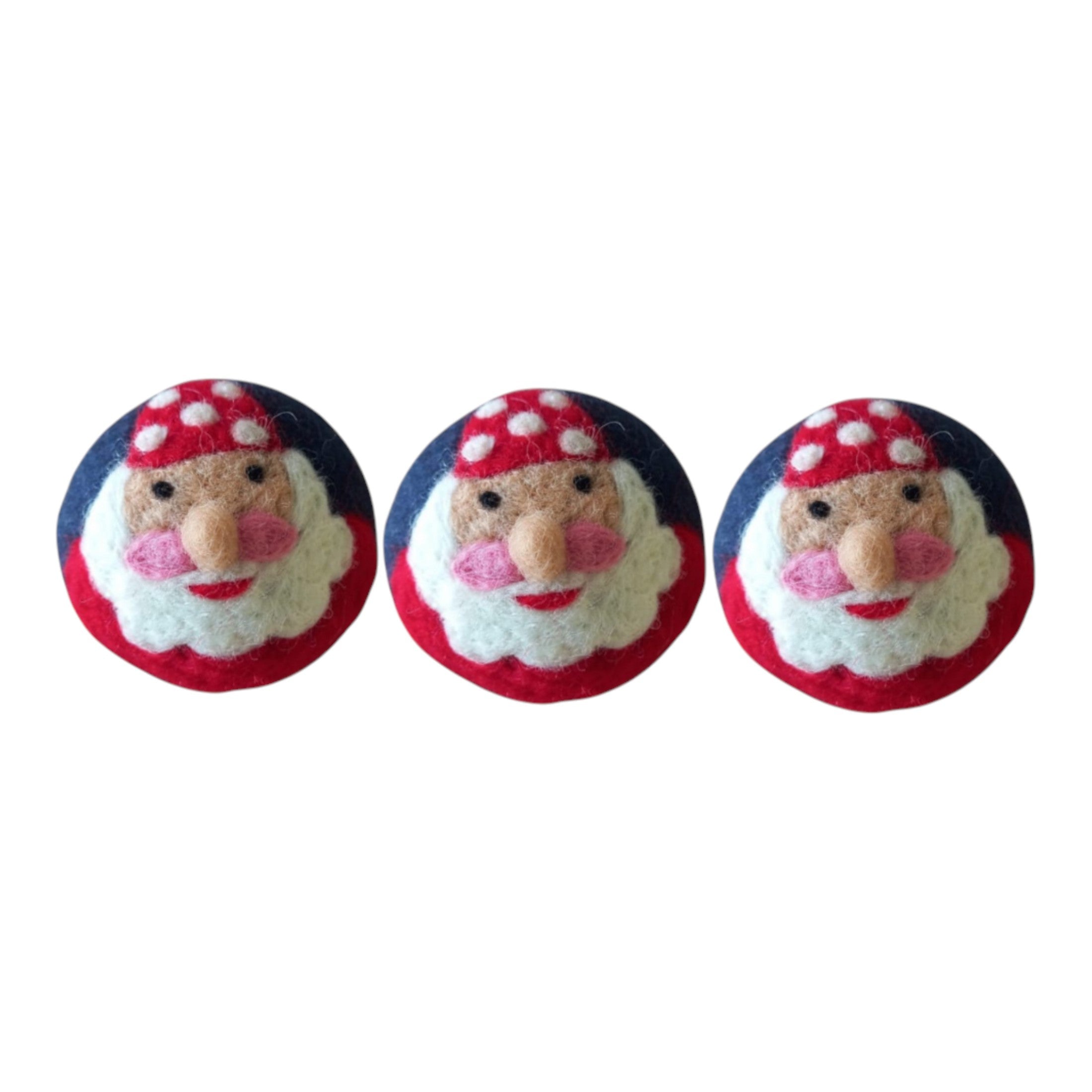 Laundry Wool Dryer Balls - Set of 3 Mary Engelbreit Santa Gnome - Once Again Home Co.