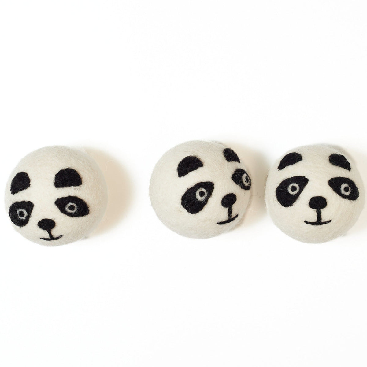 Laundry Wool Dryer Balls - Set of 3 Panda - Once Again Home Co.
