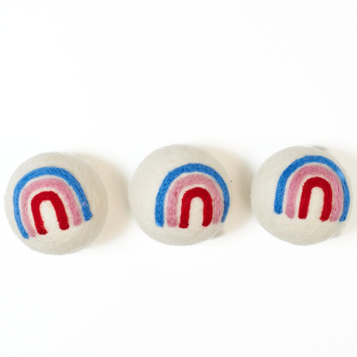 Laundry Wool Dryer Balls - Set of 3 Rainbow - Once Again Home Co.