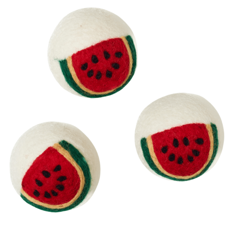Laundry Wool Dryer Balls - Set of 3 Watermelon - Once Again Home Co.