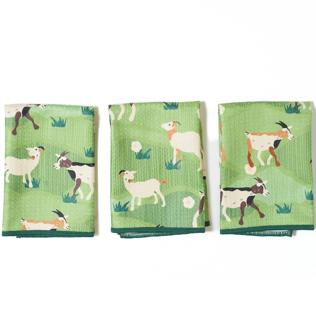 Mighty Mini Towel (Set of 3) - Goat Parade - Once Again Home Co.