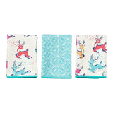 Mighty Mini Towel (Set of 3) Reversible - Heather Jacobs Reindeer Games - Once Again Home Co.