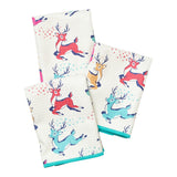 Mighty Mini Towel (Set of 3) Reversible - Heather Jacobs Reindeer Games - Once Again Home Co.