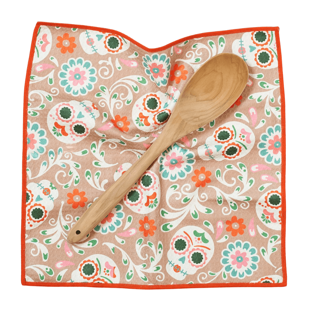 Mighty Mini Towel (Set of 3) Reversible - Heather Jacobs Sugar Skull - Once Again Home Co.