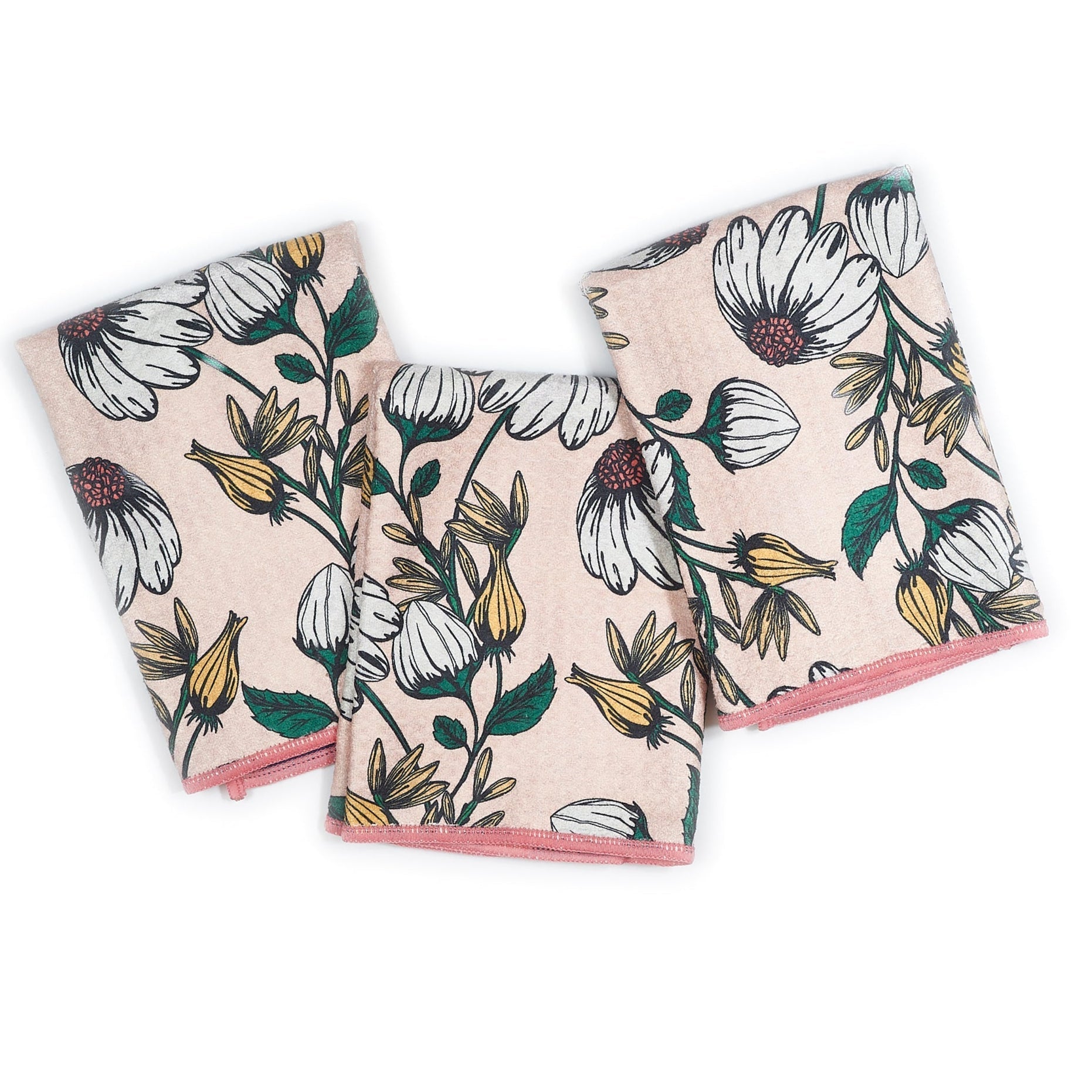 Mighty Mini Towel (Set of 3) Reversible - Janine Lecour Flower Trail - Once Again Home Co.