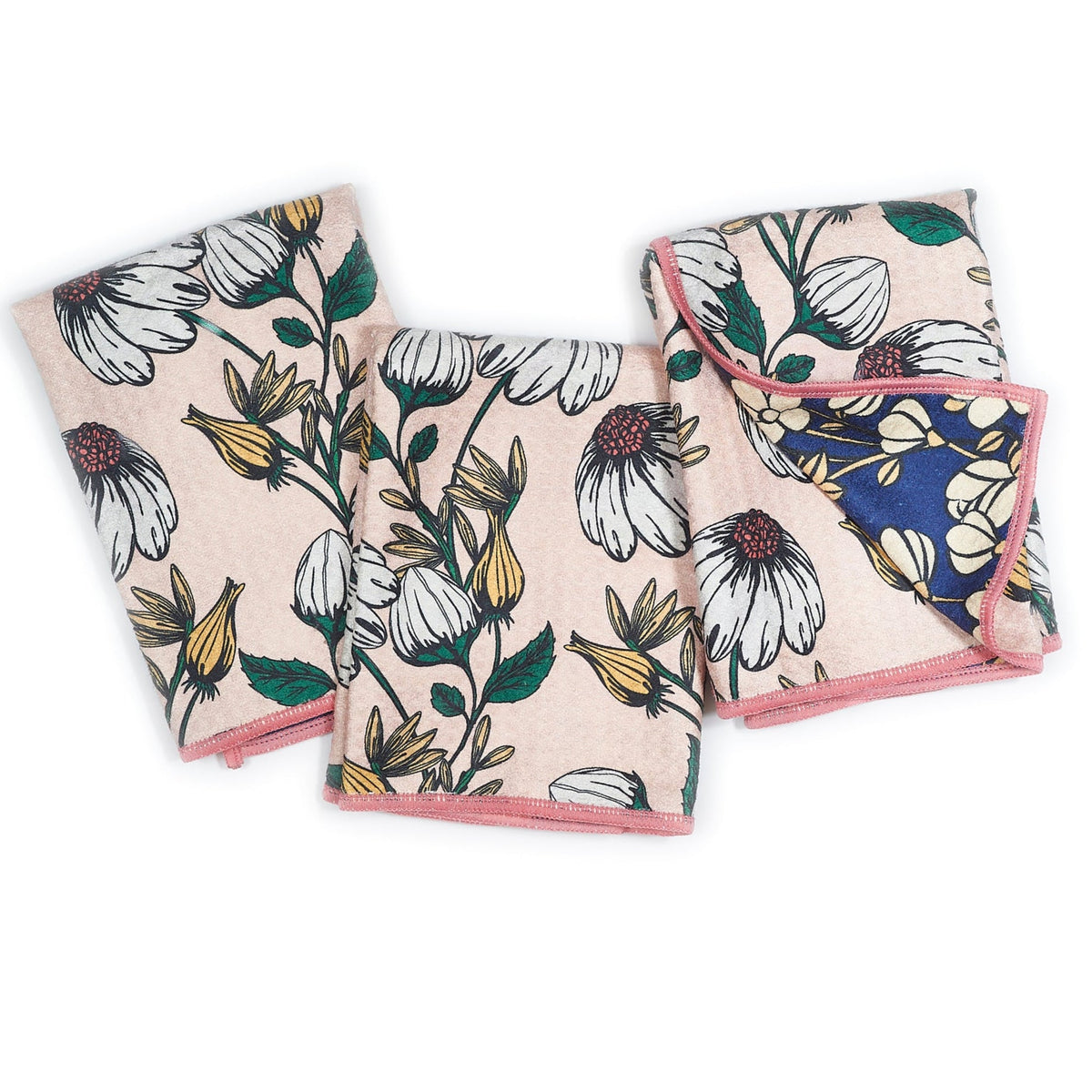 Mighty Mini Towel (Set of 3) Reversible - Janine Lecour Flower Trail - Once Again Home Co.