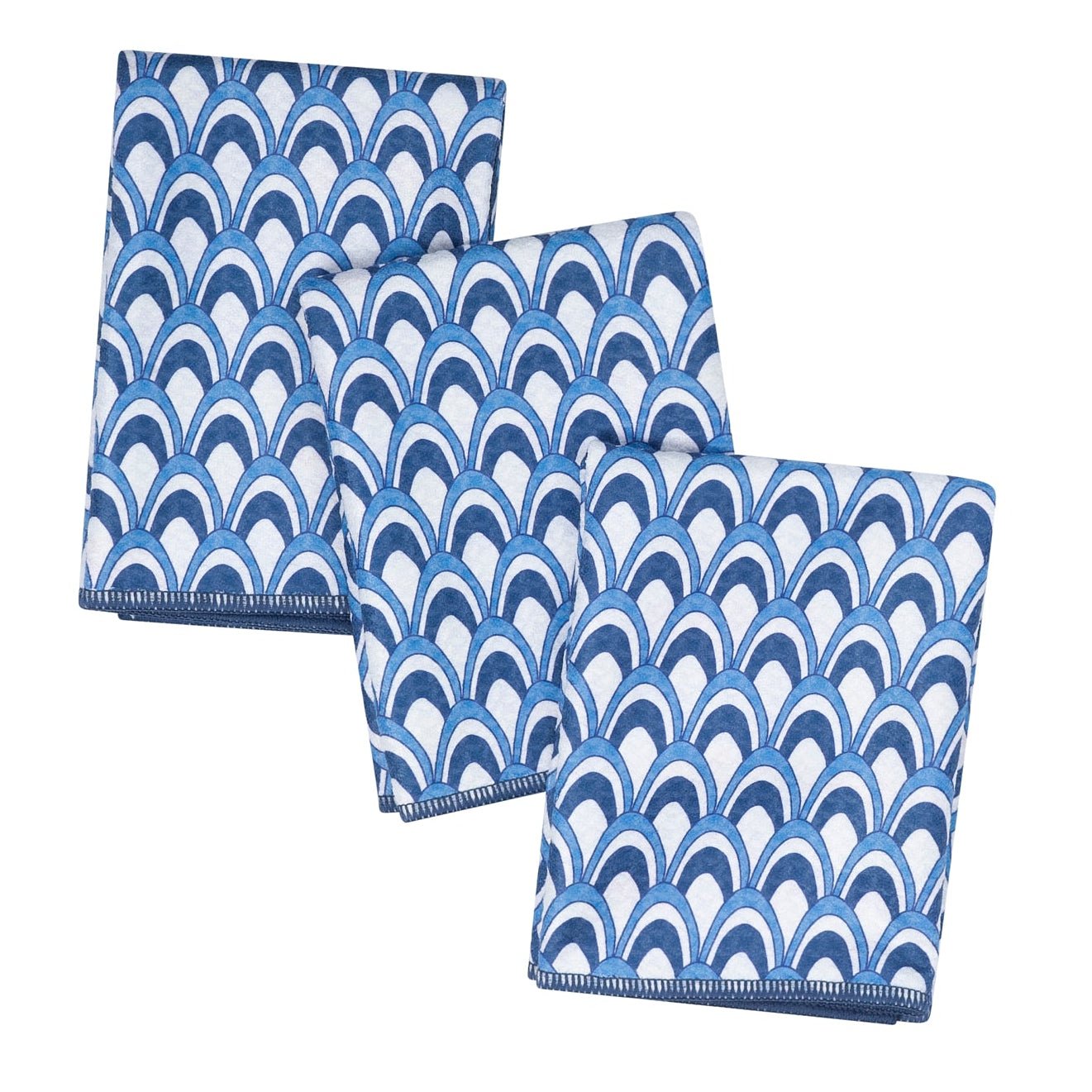 Mighty Mini Towel (Set of 3) Reversible - Kate Nelligan Fish - Once Again Home Co.