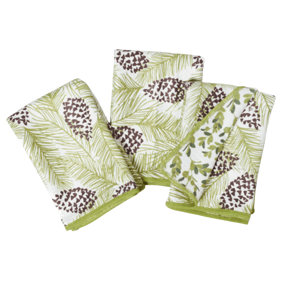 Mighty Mini Towel (Set of 3) Reversible - Kate Nelligan Greens - Once Again Home Co.
