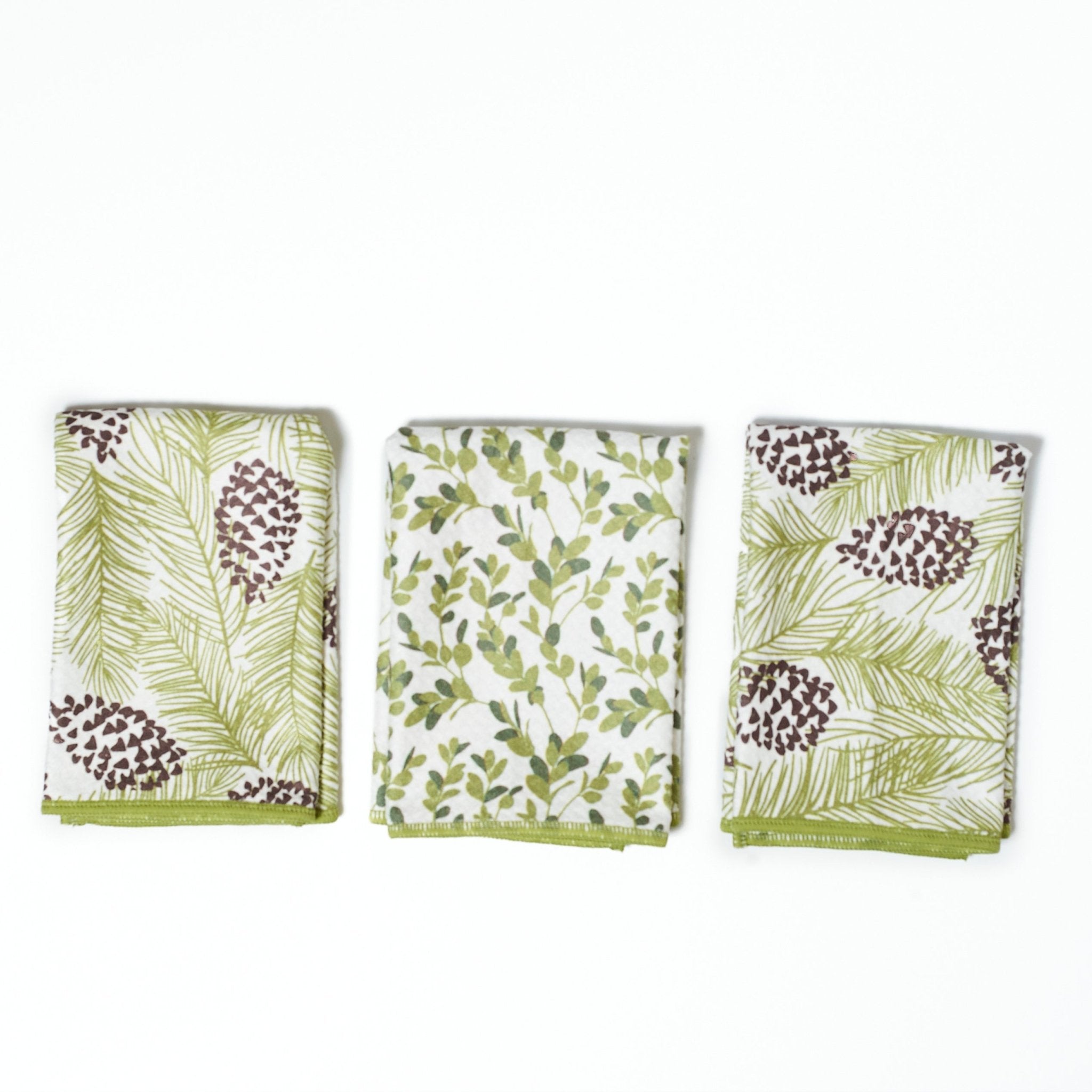 Mighty Mini Towel (Set of 3) Reversible - Kate Nelligan Greens - Once Again Home Co.