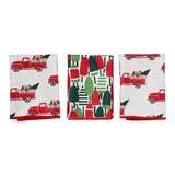 Mighty Mini Towel (Set of 3) Reversible - Kate Nelligan Holiday Truck - Once Again Home Co.