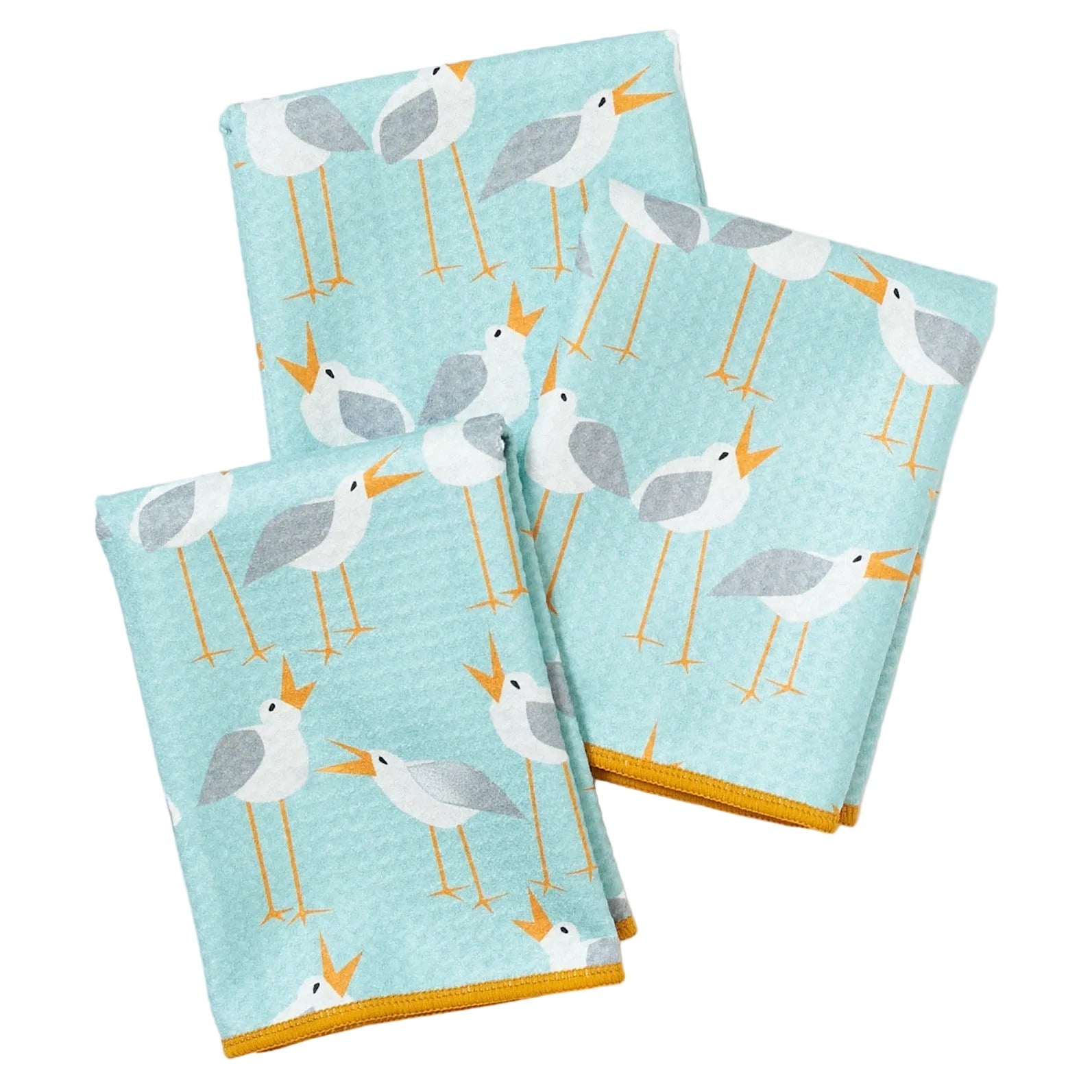 Mighty Mini Towel (Set of 3) Reversible - Kate Nelligan Seagull - Once Again Home Co.
