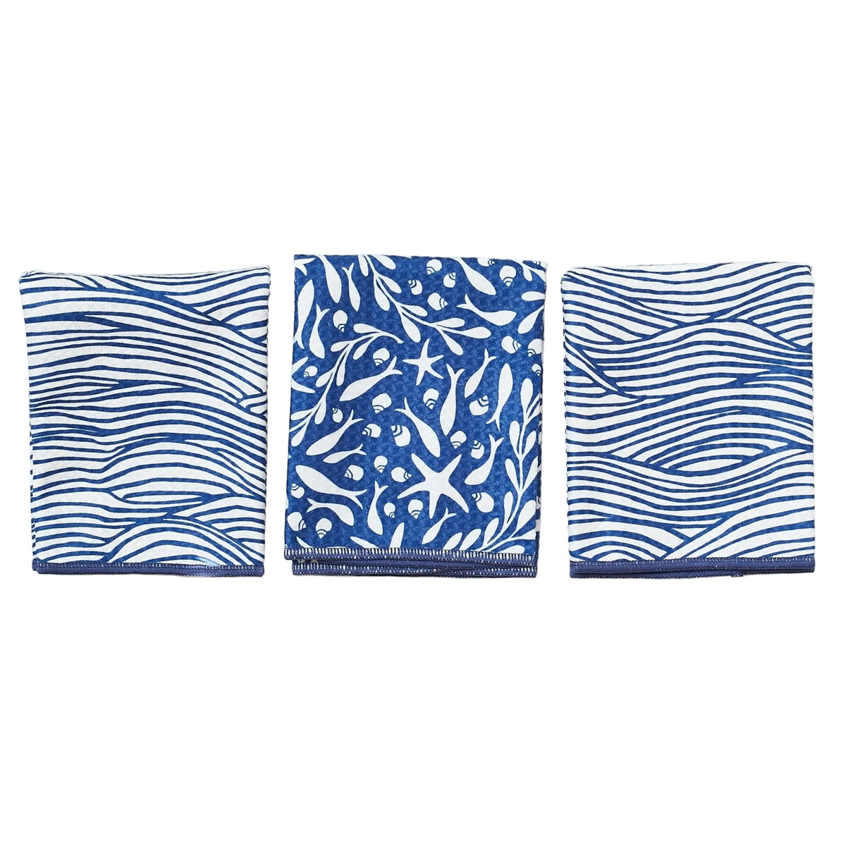 Mighty Mini Towel (Set of 3) Reversible - Kate Nelligan Tidepool - Once Again Home Co.